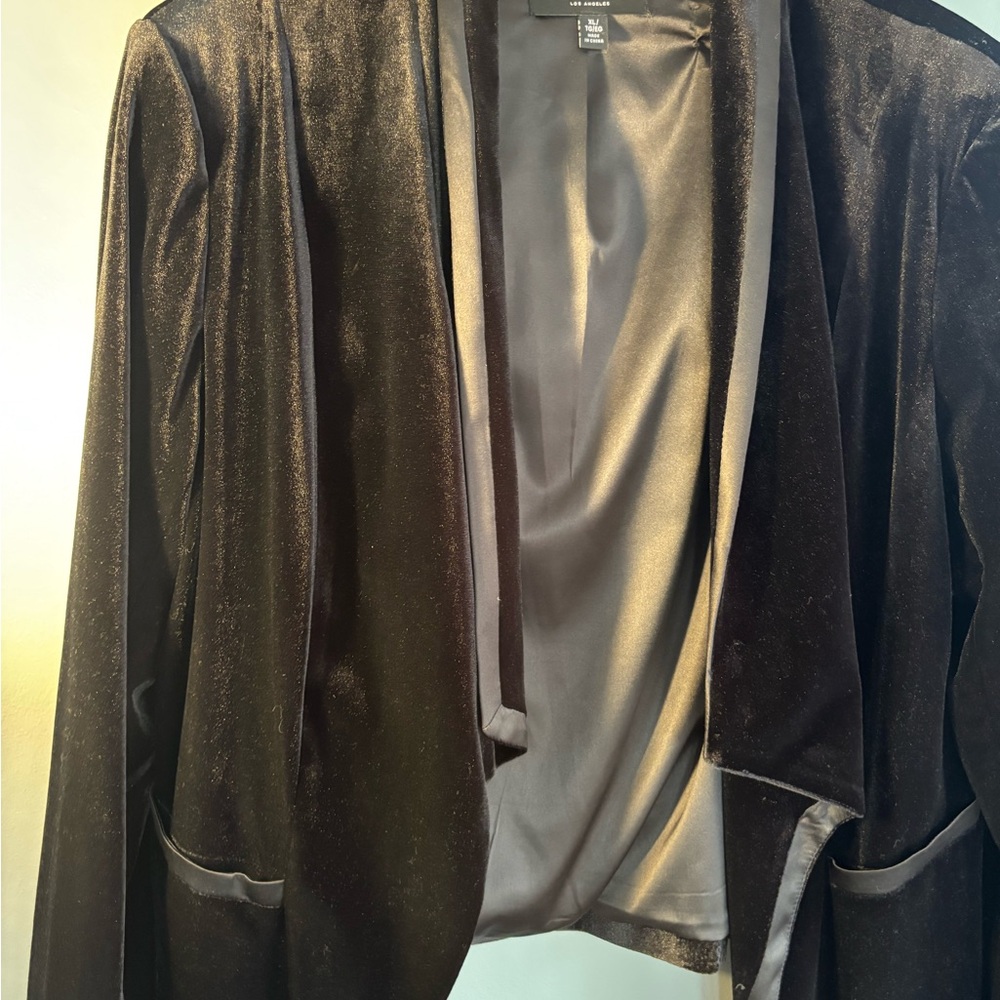 Laundry By Shelli Segal Black Velvet Blazer